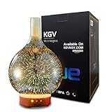 KGV Aroma Diffuser für Duftöle ,Glas 3D Feuerwerk elektrisc