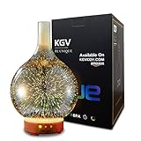 KGV Aroma Diffuser für Duftöle,Glas 3D Feuerwerk elektrisc