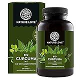 NATURE LOVE Bio Curcuma (240 Kapseln) - Curcumin & Piperin -