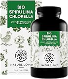 NATURE LOVE® Bio Spirulina + Bio Chlorella mit 500 mg pro Pressl